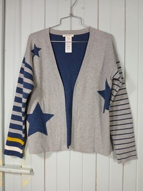 White Stuff Stars & Stripes Open Cardigan Sweater